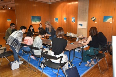 レジンアートワークショップ様子画像１